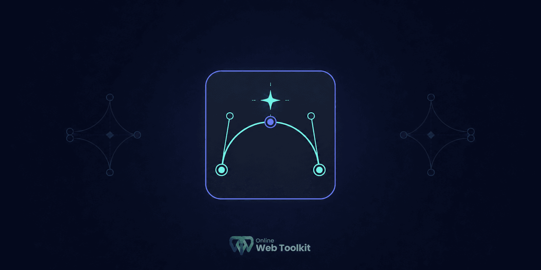 Clean vector curve with anchor points and control handles inside an SVG editor
